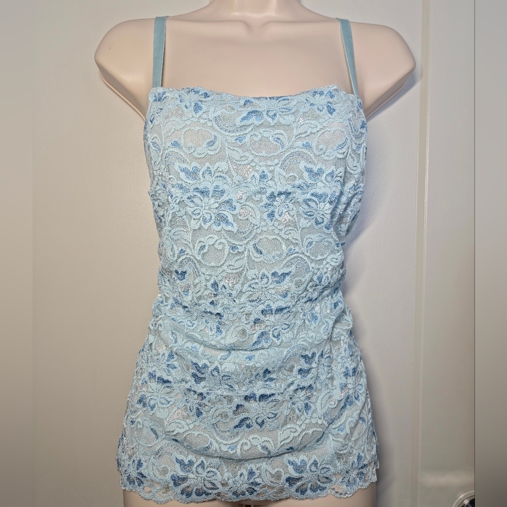 Avenue Light Blue Lace Camisole with Adjustable Straps